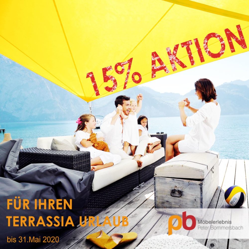 15% Aktion auf AUFROLLBARE SONNENSEGEL bis 31.Mai 2020