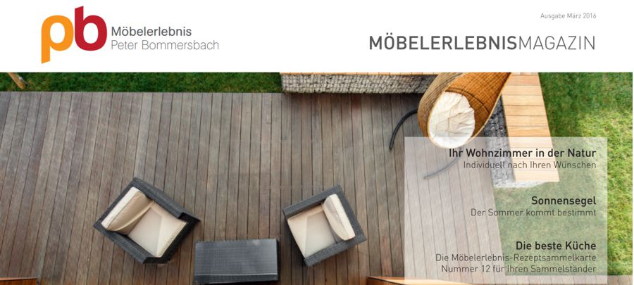 MöbelerlebnisMagazin März 2016 Terrasse Sonnensegel