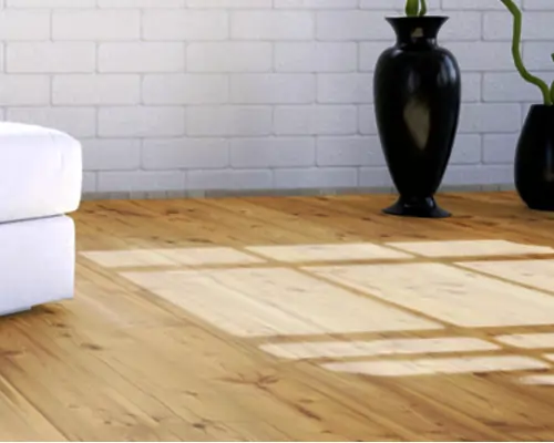 Bodenbeläge und Türen Massivholzparkett Kiefer Oberfläche OSMO Hartwachsöl im Wohnzimmer